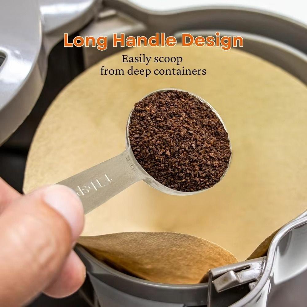 Stainless Steel Coffee Measuring Spoon with Scale Kitchen Measuring Cup  Seasoning Measuring