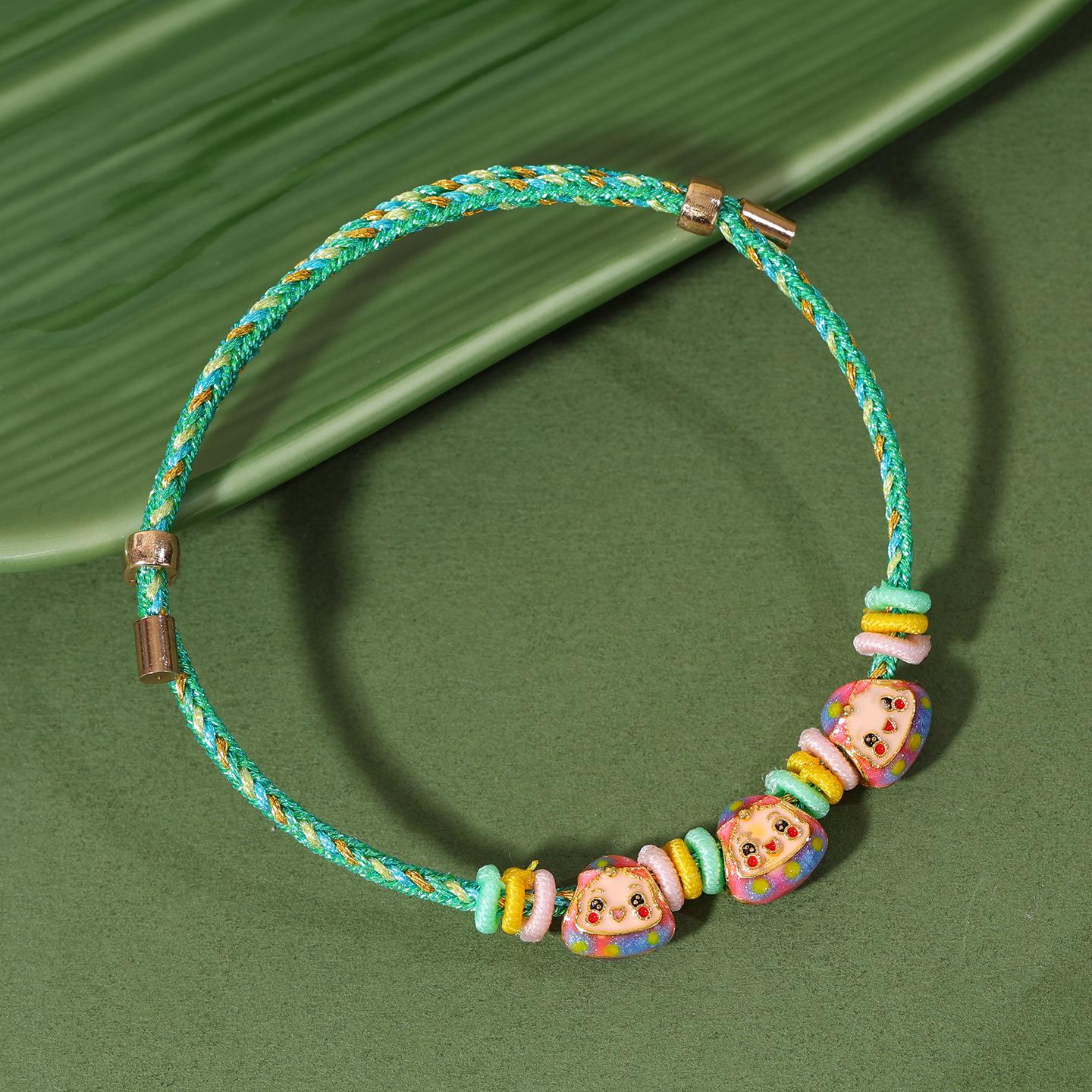 Five-Color Iridescent Dragon Boat Festival Zongzi Bracelet for Kids  Adults