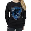 HARRY POTTER Damen/Damen Ravenclaw Wappen Flaches Sweatshirt