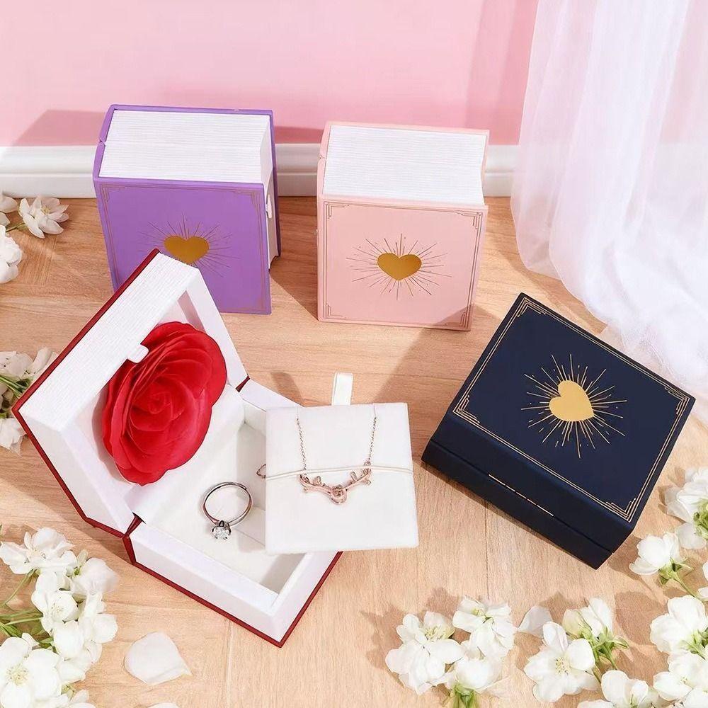 Romantic Jewelry Display Case Jewelry Packaging Ring Gift Box Fashion Jewelry Box Earrings