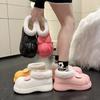 Autumn And Winter Women's Waterproof Rain Boots With Cotton To Keep Warm And Cute Cartoon Bow Ultra-light Waterproof Rain Boots