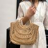 Summer 2026 Handmade Beach Bag Hollow out Woven Handheld Bag Trend Leisure Style Large Tote Bag Beach Vacation Women's Hand Bag
