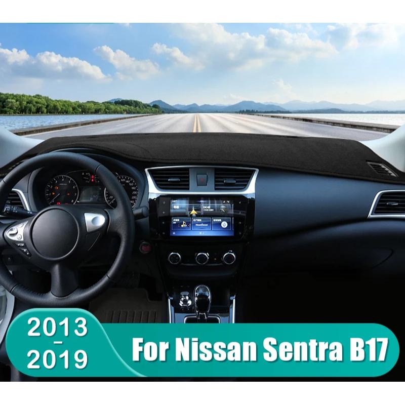 For Nissan Sentra B17 Sylphy 2013 2014 2015 2016 2017 2018  Car Dashboard Mat Sun Shade trument Desk Cover Accessories