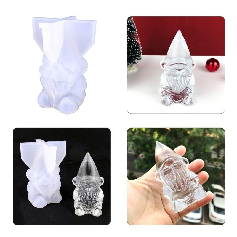 Santa Claus Resin Silicone Mold Christmas Ornaments Epoxy Resin Mold for Casting Home Decorations Christmas Supplies