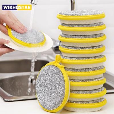 5PCS Dishwashing Sponge Reusable Washable Sponges Double Side Magic Sponge To Wash Dishes Useful Things for Kitchen Clean Tools