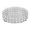 Crystal Cosmetic Makeup Tray 8in Round Display Tray Mirrored Metal Welded Structure for Food Perfume Jewelry Wine Silver