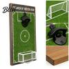 Man Cave Flaschenöffner Fußballfeld Bier Wandmontiert Kapselheber Holzfußball Stabil für Schild Bar Küche Spielzimmer Einzigartiges Geschenk Liebhaber Sport