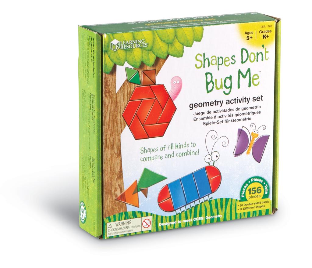 Learning Resources Shapes Bug Geometry Activity Set Don't Me™ (LER 1762)