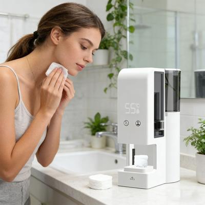 Ohrievač uterákov na tvár Automatický ohrievač jednorazových uterákov 500ml nádržka na vodu Prenosný parný hrniec na stlačené uteráky pre domáce wellness