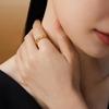 Qian Duoduo Copper Coin & Ice Design Women's Luxury Gold Ring