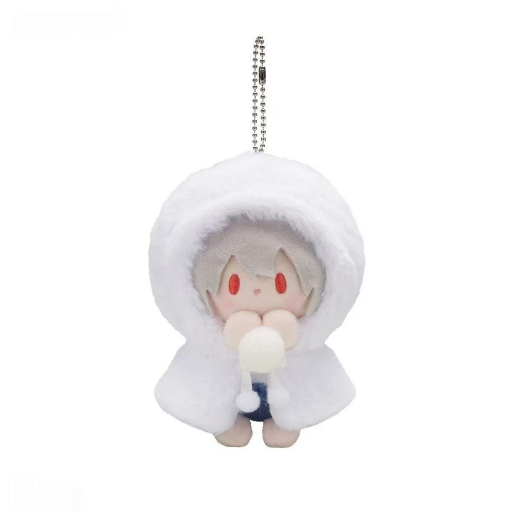 Evangelion Pluche Poppetje Sleutelhanger Neon Genesis Evangelion Kaworu Rei Ayanami Schattige Knuffel Speelgoed Tas Hanger Ornament Cadeaus 11cm-30cm white