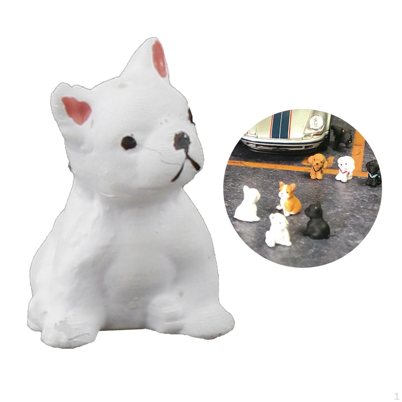 Диорама Гараж 1/64 Модель Собаки Sitting White