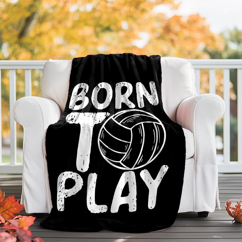 Volleyball Theme Printed Blanket - Perfect for Couch, Bed, Travel & Outdoor Use | Machine Washable, Cozy & Durable.