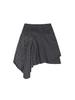 TUOMIO Layered Asymmetric Skirt [Charcoal]