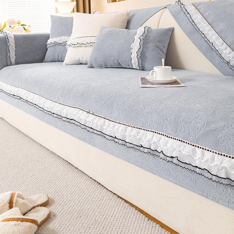 Sofa Cushion Four Seasons Universal Modern Light Luxury All-Inclusive Universal Chenille Sofa Cover Non-Slip High-End