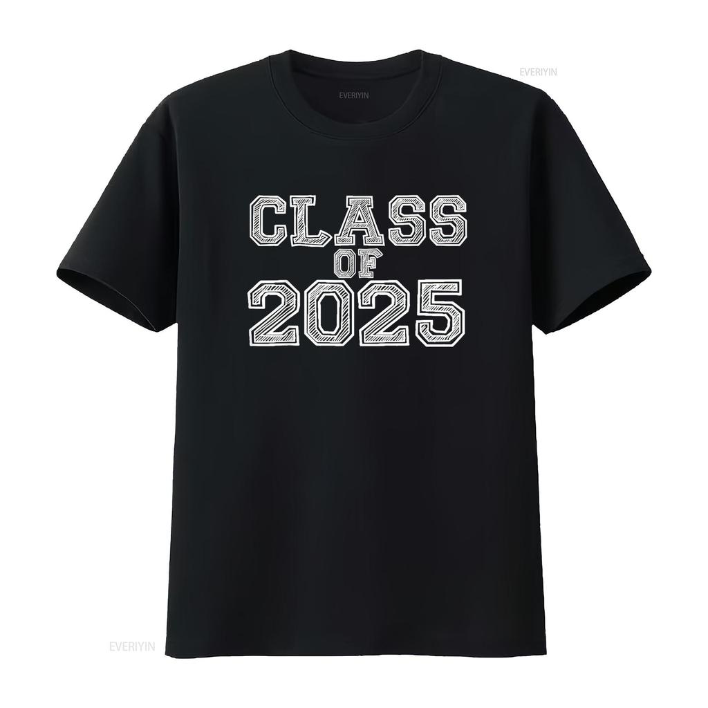 Class Of 2025 High School Graduation Date Graduate T Shirt vintage Washed graphic Stylish Unisex Breathable designer clothes