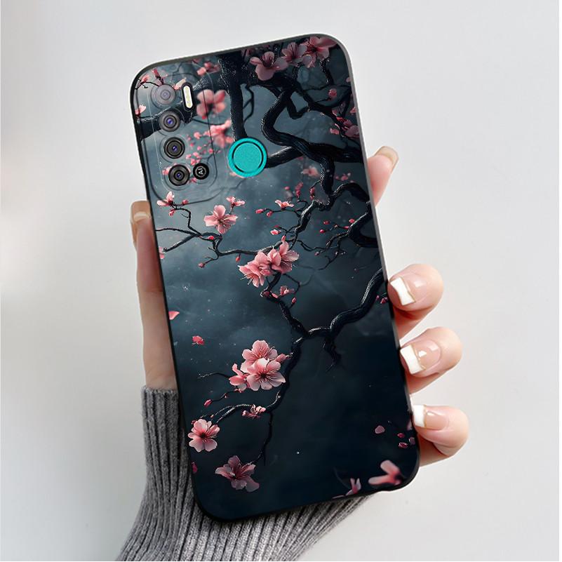 

For Tecno Pouvoir 4 Pro LC7 LC8 Case Soft Silicone TPU Phone Case For Tecno Pouvoir 4 4Pro LC 7 LC 8 Back Cover Flower Fundas Pouvoir 4