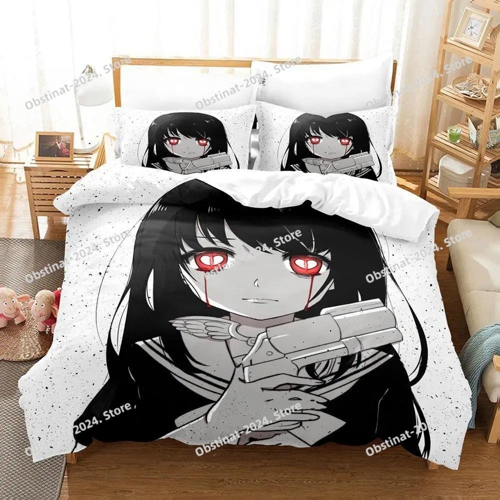 Nový 3D tisk Anime Magical Girl Site Povlak na přikrývku Ložní souprava Polyesterové povlaky na polštáře Povlak na peřinu Domácí dekorace Dárek Twin King Queen