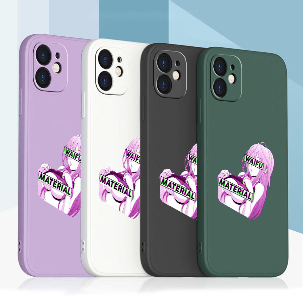 

Samsung Galaxy A14 A24 A54 A34 для iPhone 11 12 13 14 15 Pro Max Xiaomi Redmi 13C Huawei Straight Edge Мягкий чехол для телефона NY18 Sugoi Senpai Anime Waifu
