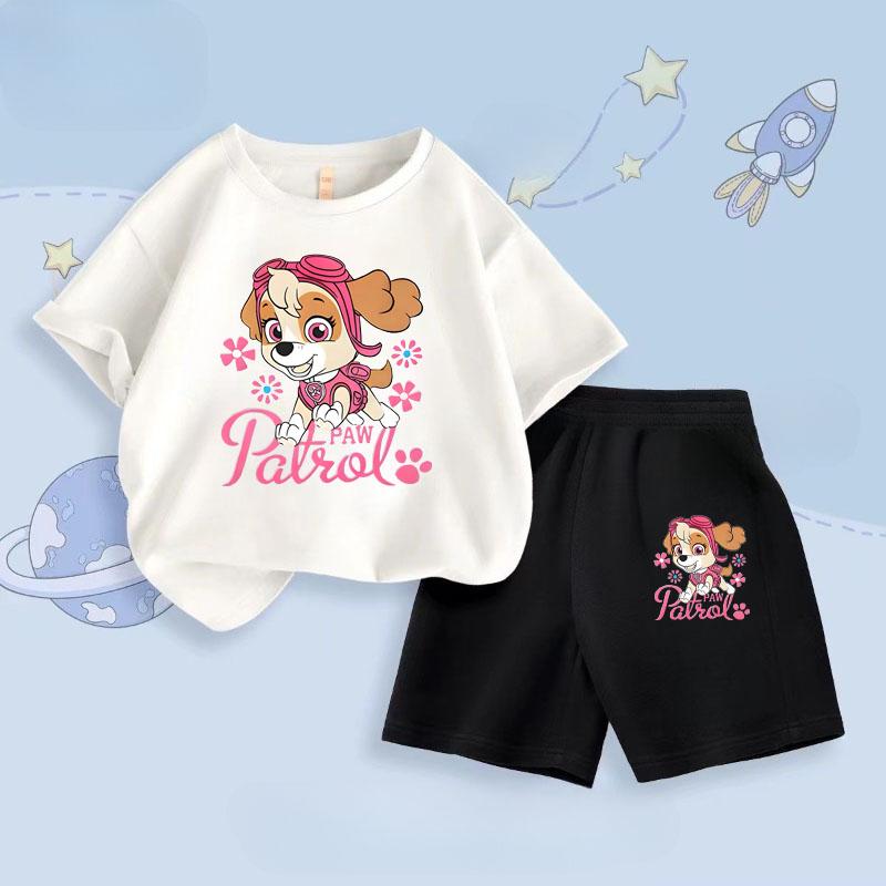 

Paw Patrol Summer New Children s Short Sleeve Clothing Set, Two-Piece Shorts Set, Breathable Casual Outfit 100