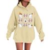 Women's Casual Fashion Comfortable Round Neck With Hood Long Sleeve Halloween Print Warm Sweatshirt