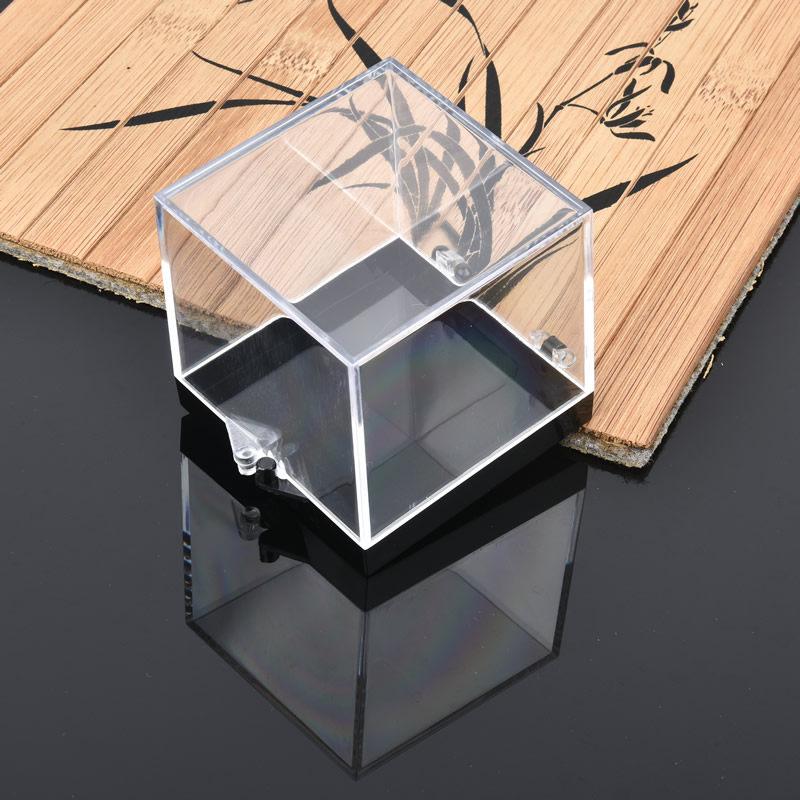 1-10Pcs Cube Transparent Plastic Box Cat Mineral Box Mineral Label Box Mineral Crystal Specimen Display and Collection Box