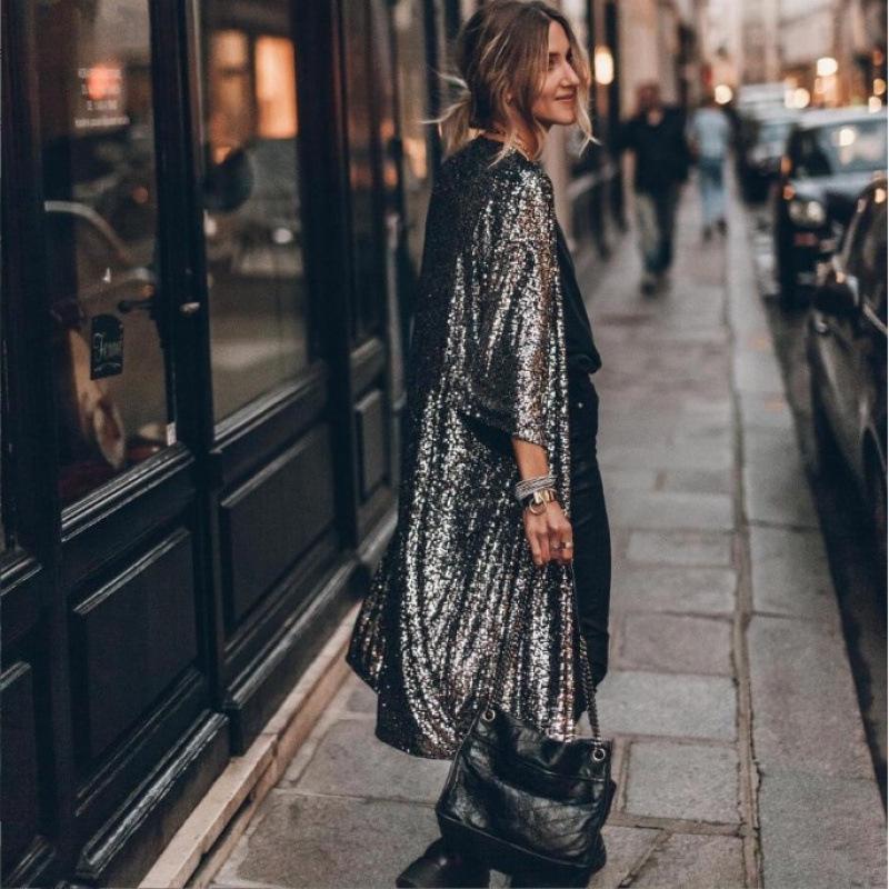 Spring Fashion Sequin Party Cardigan Jacket for Women