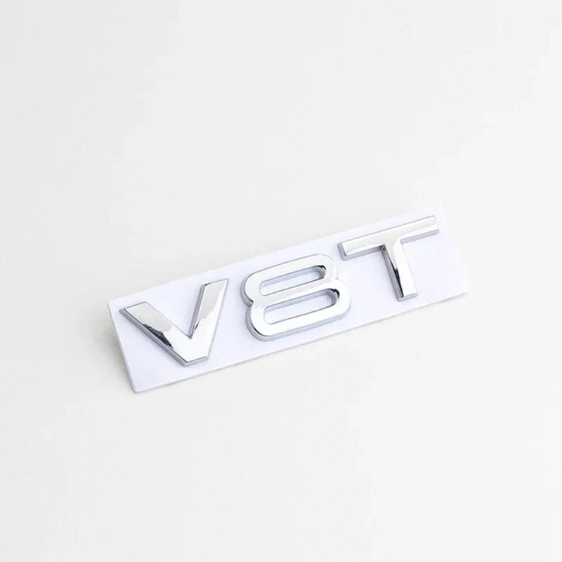 2026 3D Metal Car Fender Side Emblem V6T V8T Logo For Audi S4 A4 B7 V6T Sticker A6 Golf 4 C7 SQ7 Q8 R8 S8 RS8 V8T Badge Accessories