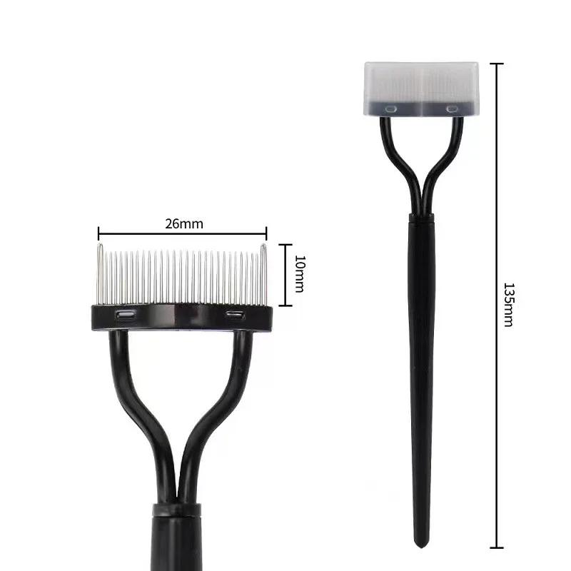 Tragbarer Wimpernbürstenkamm Mascara Curl Wimpern Edelstahl Wimpernkämmwerkzeuge Wimpernzange Make-up Wimperntrenner