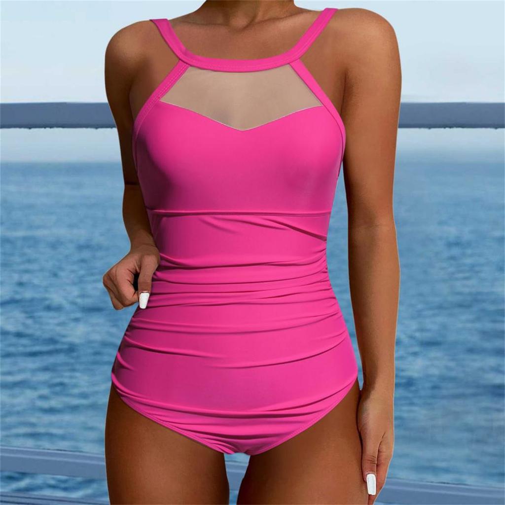 Women's One-piece Fashion Bikini Solid Colour Sexy With Bra Pads No Steel Bra Swimsuit