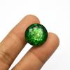 Colombian 13.25 Ct Natural Green Emerald Round Cut CERTIFIED Loose Gemstone