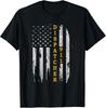 Thin Gold Line Flag American USA Patriotic 911 Dispatcher Gifts Unisex T-Shirt