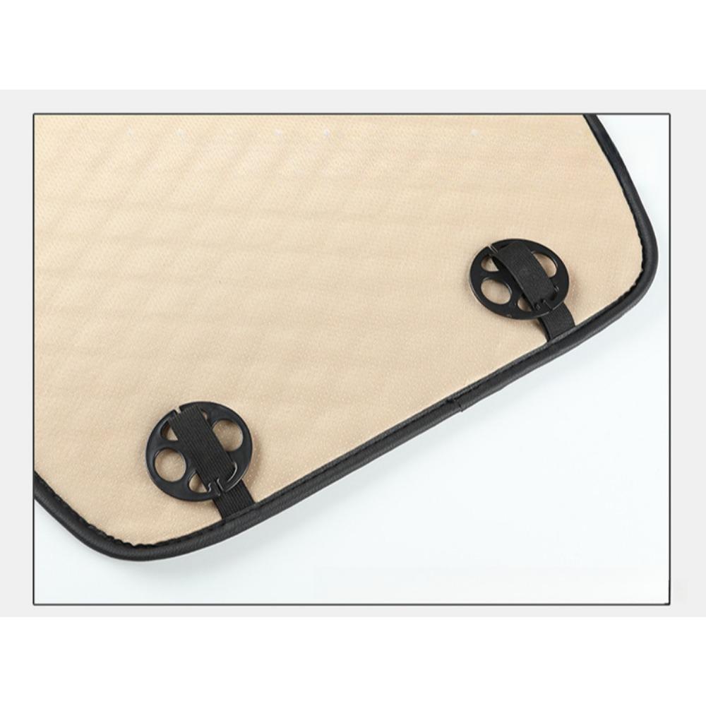 1PC Car Seat Cushion Four Seasons Universal Leather Rhombus Embroidered Seat Cushion Non-slip Cushion Seat Cover