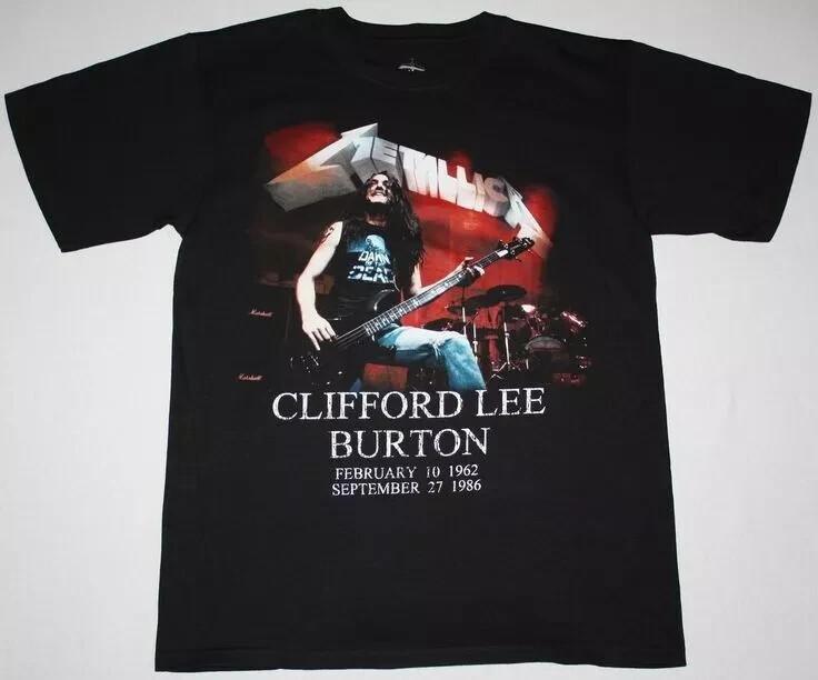 ГОРЯЧИЙ! Metallica Cliff Burton, Черная хлопковая футболка с коротким рукавом, S-4XL Унисекс футболка S