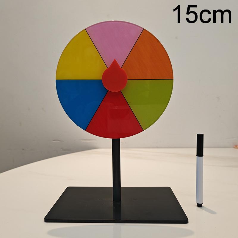 

1 комплект Цветное колесо рулетки Настольное призовое колесо Сухостираемое вращающееся колесо Спиннер игра Сверхпрочное Редактируемое вращающееся колесо 6 Grids B