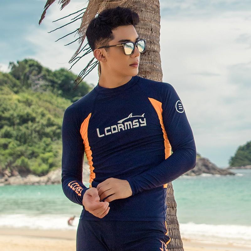 Unisex UV Protection Rash Guard Long Sleeve Swimwear Diving Snorkeling Surfing Water Sports Quick Dry Nylon
