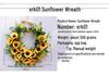 40cm Medium Sunflower Half Circle Wreath