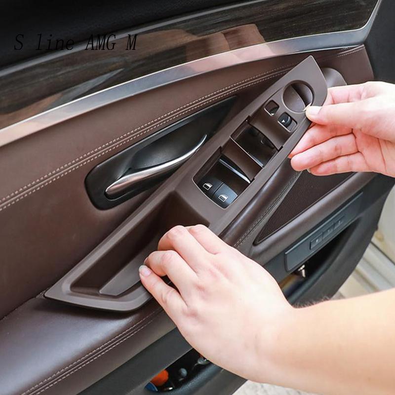

Стайлинг автомобиля, панель подлокотника двери, защитные наклейки для BMW 5 серии f10 f18, кнопки подъема оконного стекла, интерьер