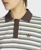 ADIDAS Striped Oversized Long Sleeve Polo Shirt - White / Ku6081