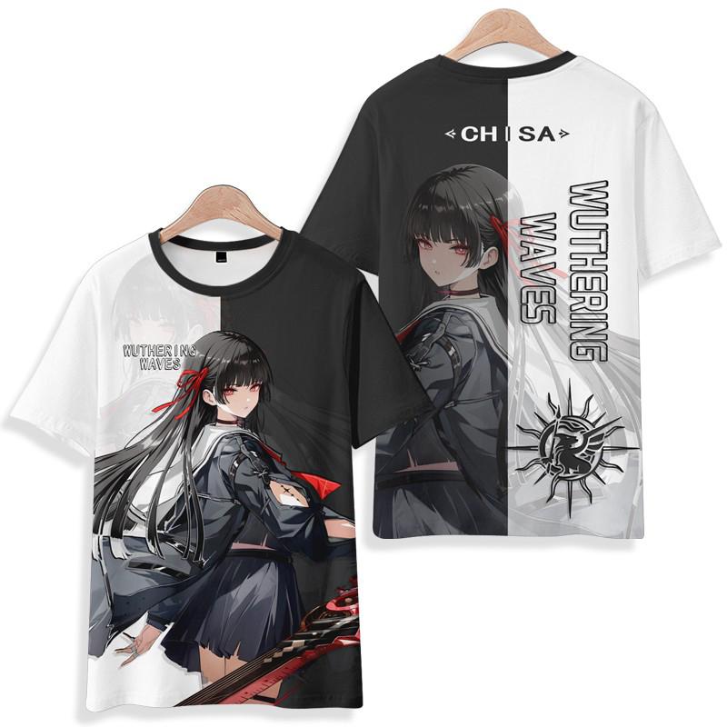 Games Wuthering Waves Galbrenr 3D Print T-Shirts Streetwear Men Fashion Oversized O-Neck Short Sleeved