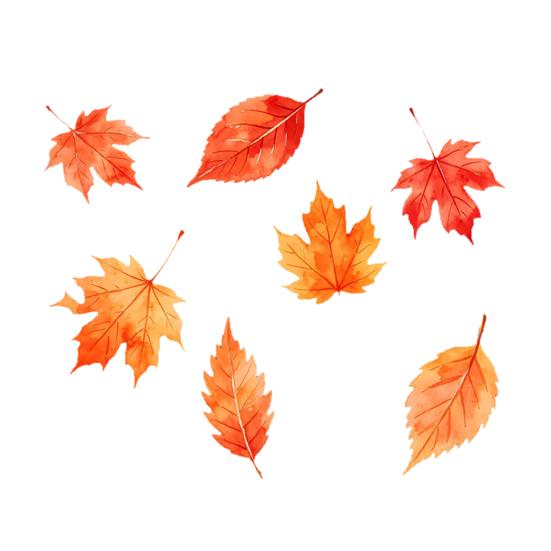Watercolor Maple Leaf Static Cling Window Sticker, Removable & No Adhesive Home Decor, Decorative Glass Decal for Bedroom and Balcony