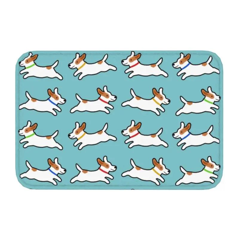 

Funny Dog Jack Russell Terrier Front Door Mat Anti-Slip Indoor Waterproof Pet Doormat Kitchen Balcony Entrance Rug Carpet 40x60cm