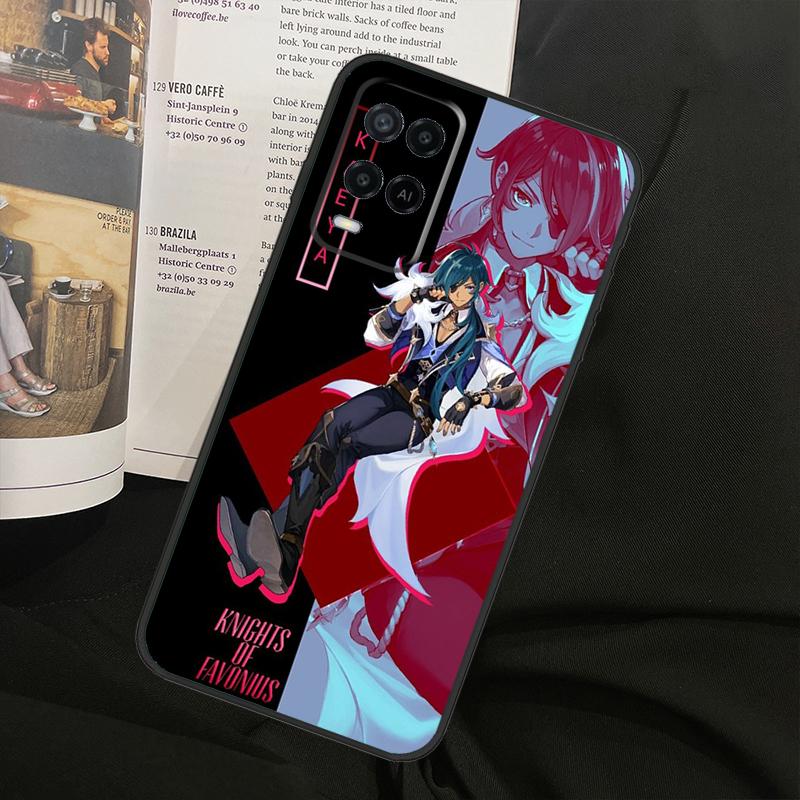 Coque de téléphone Genshin Impact Kaeya pour Oppo A74 A94 A54 A18 A38 A58 A78 A98 A40 A60 A80 A16 A76 A96 A15 A57S A17 A77