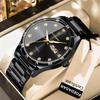 Top Brand New Men's Watch Double Calendar Luminous Quartz Diamond Watch