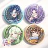 Rainy Language Eating Candy: MBTI Untitled - Purple Group Anime Laser Tinplate Badge Button