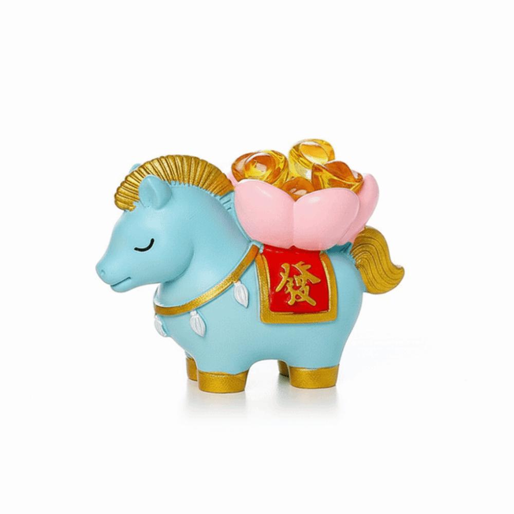 Creative Horse Figurine Resin Home Decoration Crafts Lucky Charm Lucky Bag Ingot  Party