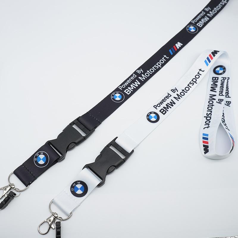 VSRF8 For BMW Lanyard Nylon for m Performance e90 e60 e46 car accessories Gift Car Logo Style Keychain Work Card ID Cell Phone Keyring