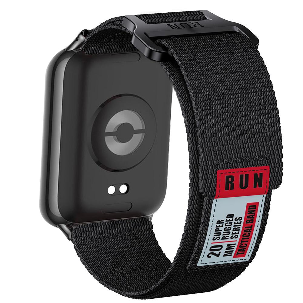 Tactical Nylon Strap for Xiaomi Redmi Watch 6/5/4 Sport Band for Miband 9/8 Pro Elastic Breathable Replacement Bracelet