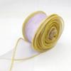 1 Roll Diy Bow Bouquet Voile Ribbons 4X900Cm Fishtail Organza Ribbon Reflective Iridescent Wavy Edge Ribbon For Gift Wrapping