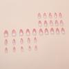 Pink White Gradients Resin Nail Extension Chip-Proof Smudge-Proof Fake Nails for Shopping Traveling Dating